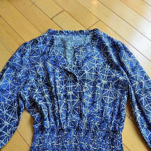 Maje Printed Viscose Dress With Smocking Size 36 US XS / S - Picture 4 of 14